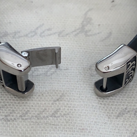 New Men’s Leather and Stainless Steel Bracelet - Picture 8 of 9